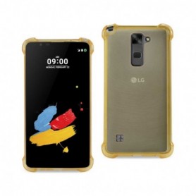 LG Stylus 2 Clear Bumper Case With Air Cushion Protection In Clear Gold
