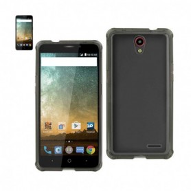 Zte Prestige Clear Bumper Case With Air Cushion Protection In Clear Black