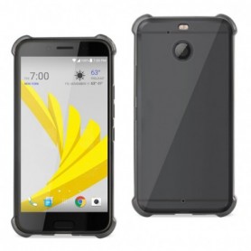 Htc Bolt Clear Bumper Case With Air Cushion Protection In Clear Black