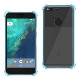 Google Pixel Clear Bumper Case With Air Cushion Protection In Clear Navy