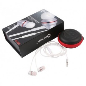 B800 In-Ear Noise Isolating Heavy Bass Headphones with Mic In White