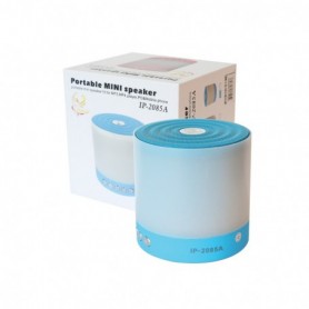 Portable USB FM Radio Bluethooth Speaker with LED transition button and loud bass In Blue