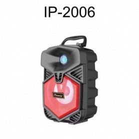 IP-2006 4" Portable Speaker with Bluetooth Multipoint and Phone Stand Mic Connect In RED