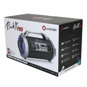 Rockit Pro Bluetooth Speaker with FM Radio Micro SD MIC Aux Support LED Lights Subwoofer