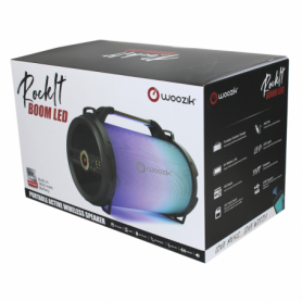 Rockit Boom LED Bluetooth Speaker with FM Radio, AUX, USB, SD Card and MIC Support