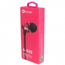 Stereo Earphones With Remote and Mic In Red