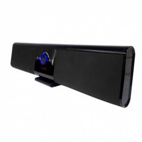BASS Sound Bar Speaker Rechargeable Bluetooth USB AUX Tfcard FM 2x8W In Black