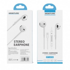 MT-H218 Stereo Earphone In White