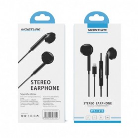 MT-H218 Stereo Earphone In Black
