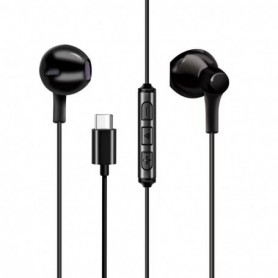 MT-H212 Stereo Universal Type C Earphones In Black