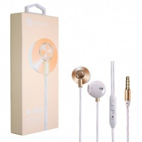 A900 In-Ear Stereo Earphones w/Built-In Mic and Volume Control In Gold