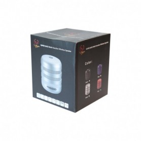 Portable USB Radio Bluethooth Speaker with LED lights and foldable metal handle In Blue