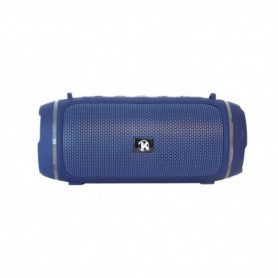 Portable USB FM Radio Bluethooth Speaker Music Player with LED lights and strap in Blue