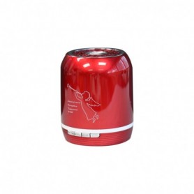 Portable USB FM Radio Bluethooth Speaker Music Player In Red