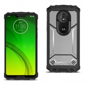 MOTOROLA MOTO G7 POWER Carbon Fiber Hard-shell Case In Gray