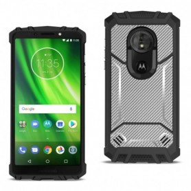 MOTOROLA MOTO G7 PLAY Carbon Fiber Hard-shell Case In Gray