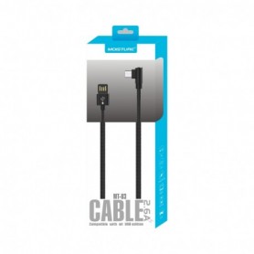 Moisture 2.6A Premium Full Steel  Data Cable In Black