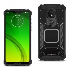 MOTOROLA MOTO G7 POWERMetallic Front Cover Case In Black