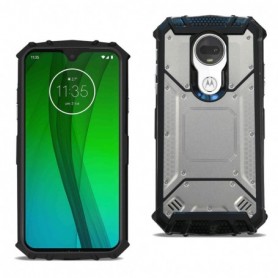 MOTOROLA MOTO G7 POWER Metallic Front Cover Case In Silver