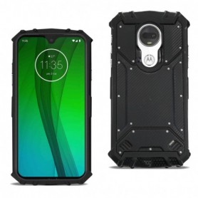 MOTOROLA MOTO G7 POWER Carbon Fiber Hard-shell Case In Black