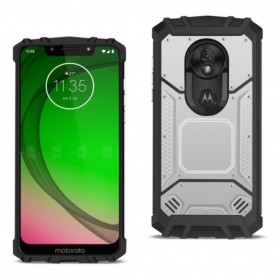 MOTOROLA MOTO G7 PLAY Metallic Front Cover Case In Silver