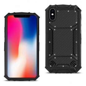 APPLE IPHONE X Carbon Fiber Hard-shell Case In Black