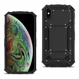 APPLE IPHONE XS MAX Carbon Fiber Hard-shell Case In Black