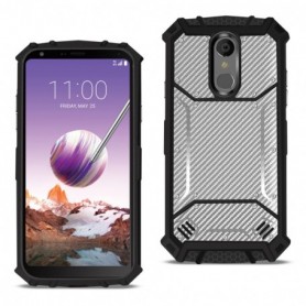 LG STYLO 4 Carbon Fiber Hard-shell Case In Gray