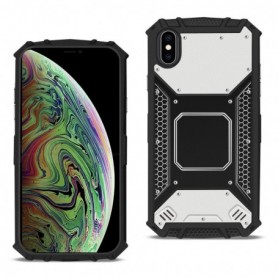 APPLE IPHONE XS MAX Metallic Front Cover Case In Silver and Black