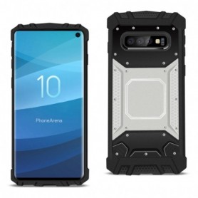 SAMSUNG GALAXY S10 Metallic Front Cover Case In Silver and Black
