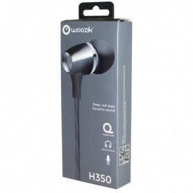 H350 Wired In-Ear Bass Headphones Headsets Earbuds With Microphone Stereo Earphones In Black