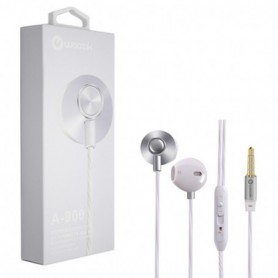 A900 In-Ear Stereo Earphones w/Built-In Mic and Volume Control In Silver