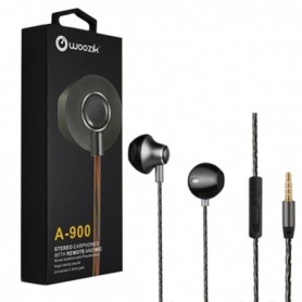 A900 In-Ear Stereo Earphones w/Built-In Mic and Volume Control In Black