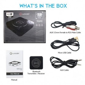 Bluetooth 4.2 Transmitter/Receiver, 2-in-1 3.5mm Wireless Portable Audio Adapter