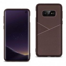 SAMSUNG GALAXY S10 Lite(S10e) TPU Leather feel Case Leather Fit Flexible Slim Premium Case in Brown