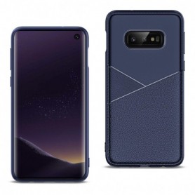 SAMSUNG GALAXY S10 Lite(S10e) TPU Leather feel Case Leather Fit Flexible Slim Premium Case in Blue