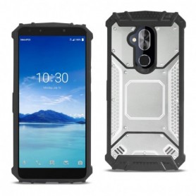 ALCATEL 7 FOLIO Metallic Front Cover Case In Silver