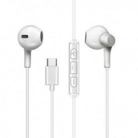 MT-H212 Stereo Universal Type C Earphones In White