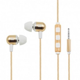 Smart Control Mental Earphones in Gold