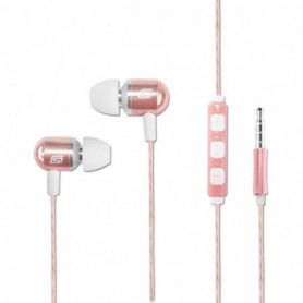 Smart Control Mental Earphones in Pink