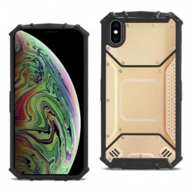 iPhone XS MAX Metallic Front Cover Case In Gold