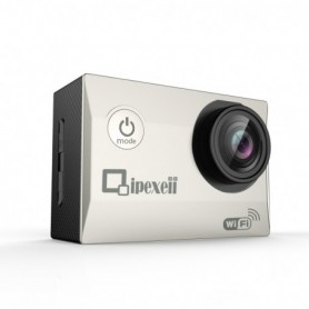 WIFI Sports Action Camera with 1080P FHD Waterproof 12MP 2 inch Screen  Portable Package In Silver