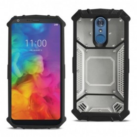 LG Q7 Plus Metallic Front Cover Case In Gray