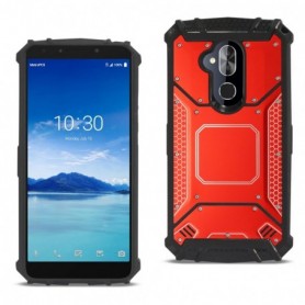 ALCATEL 7 FOLIO Metallic Front Cover Case In Red