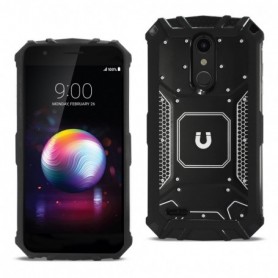 LG K10(2018) Metallic Front Cover Case In Black