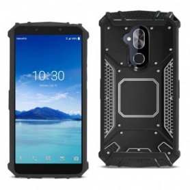 ALCATEL 7 FOLIO Metallic Front Cover Case In Black