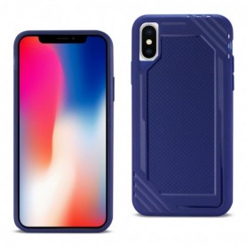 iPhone X Slim-Fit Flexible Soft TPU Strong Rubber Bumper Anti-Slip Grip Protective Armor in Navy