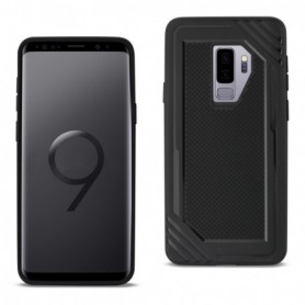 Samsung Galaxy S9 Plus Slim-Fit  Soft TPU Rubber Bumper Anti-Slip Grip Protective Armor in Black