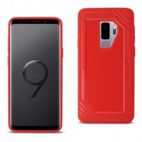 Samsung Galaxy S9 Plus Slim-Fit  Soft TPU Rubber Bumper Anti-Slip Grip Protective Armor in Red