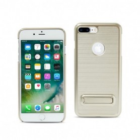 iPhone 7 Plus/ 8 Plus Metal Brushed Texture Case With Kickstand In Gold